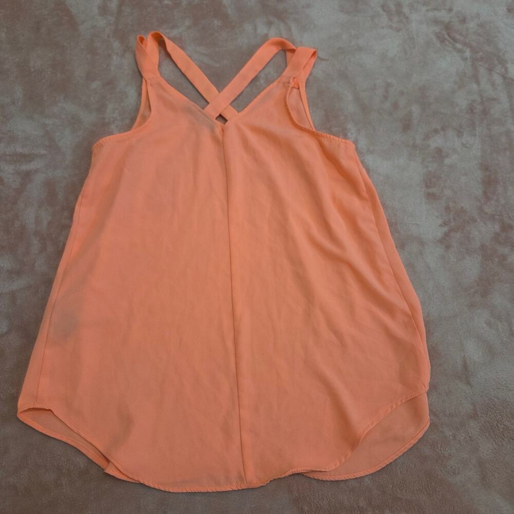 Apt. 9 Bright Orange Silky Tank Top Woman's XS